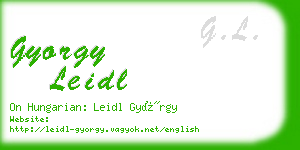 gyorgy leidl business card